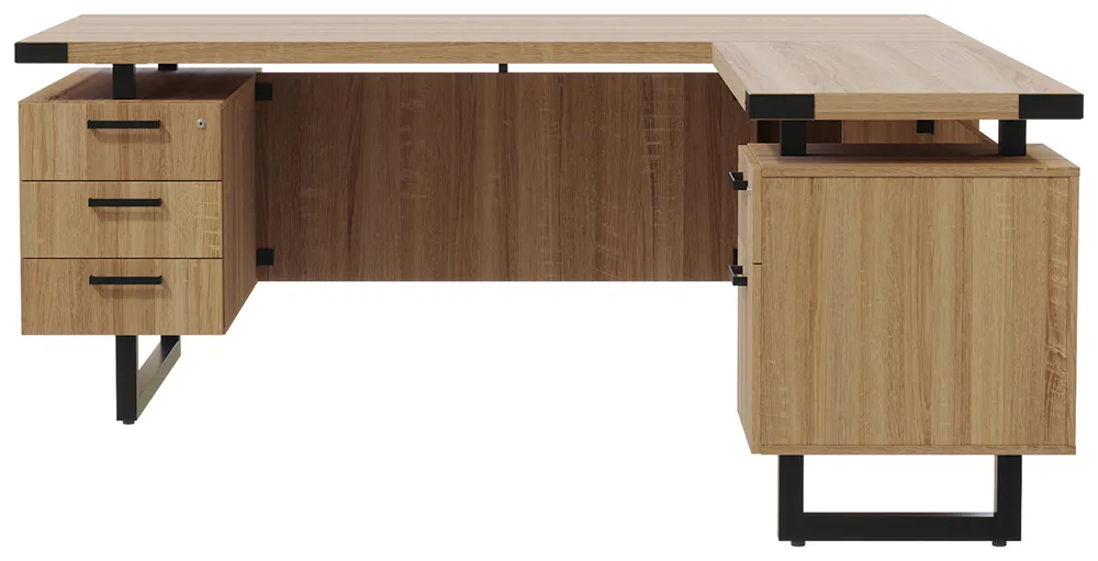 L Shaped Desk with Drawers