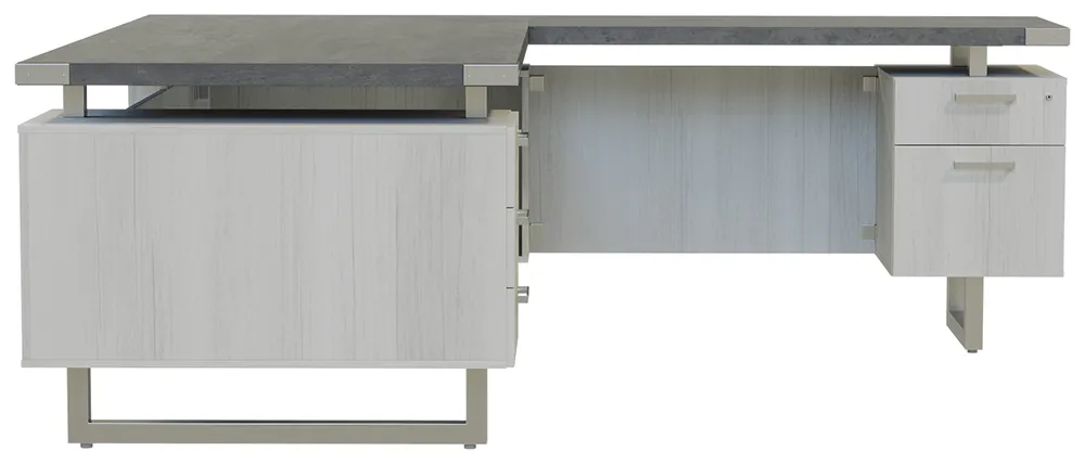 L Shaped Desk with Drawers