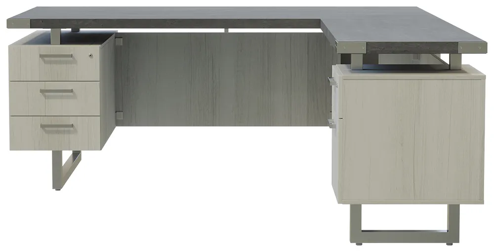 L Shaped Desk with Drawers