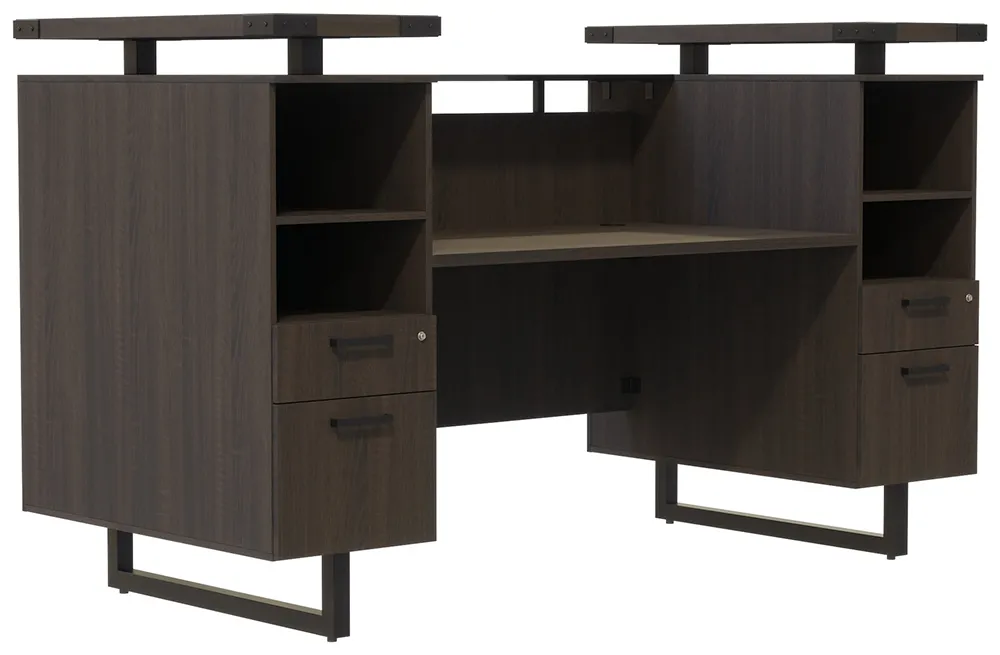 small modern reception desk with drawers 3