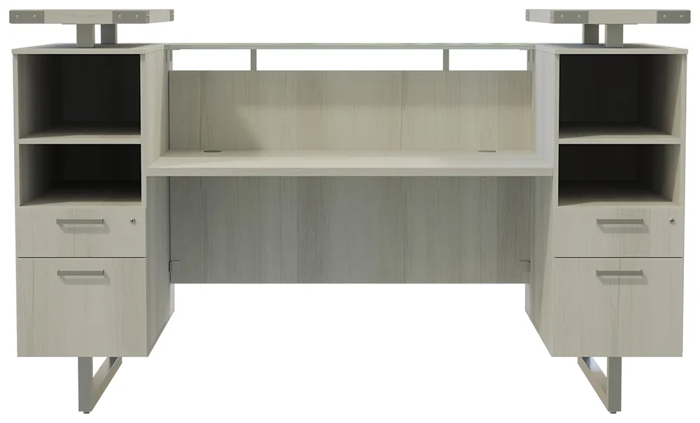 small modern reception desk with drawers 4