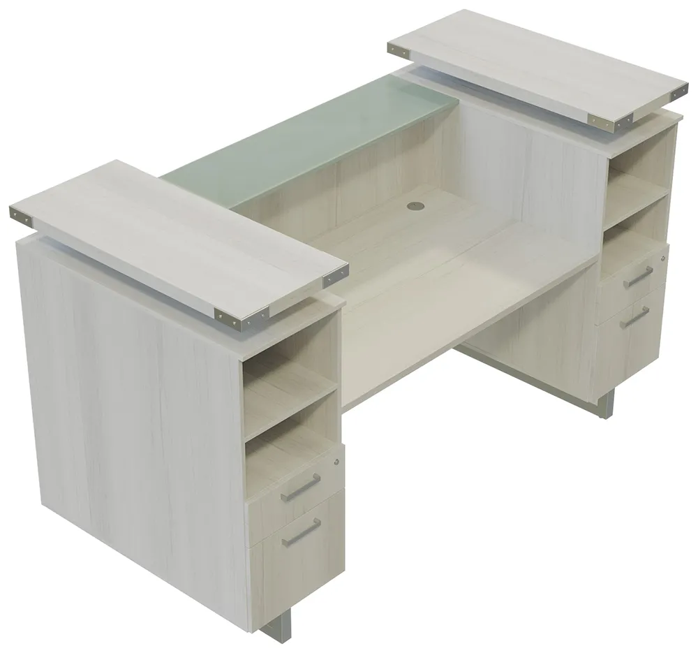 small modern reception desk with drawers 6
