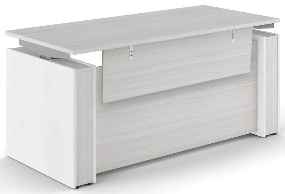 fullsize sit stand desk with modesty panel 1