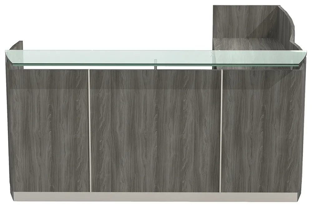 small l shaped reception desk with drawers 4
