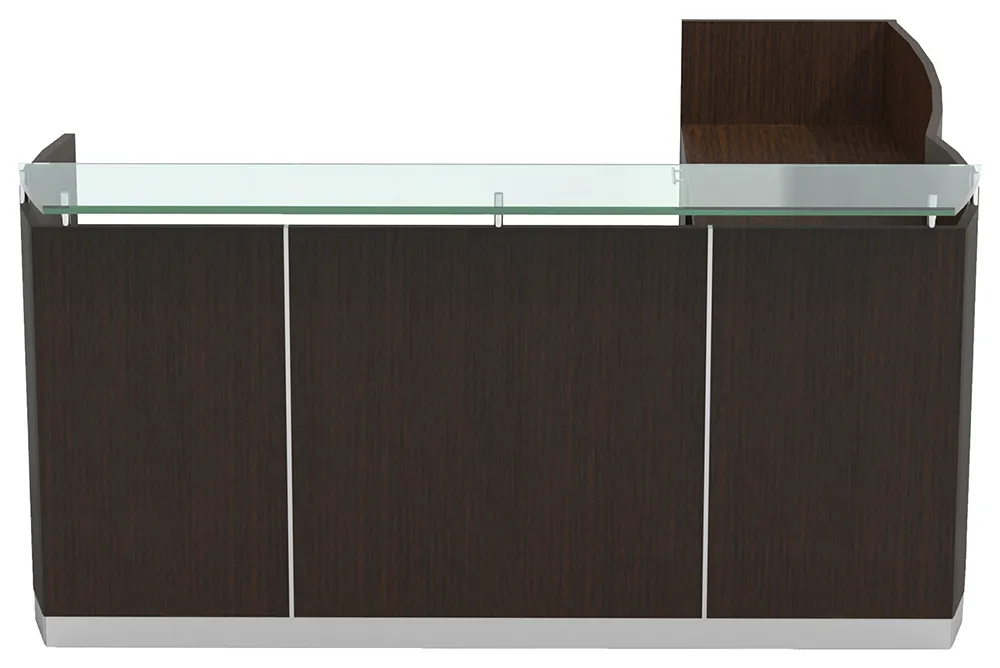 L Shaped Reception Desk with Drawers