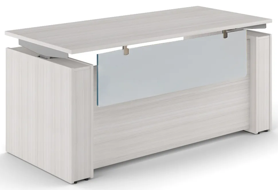 Standing Desk with Acrylic Modesty Panel