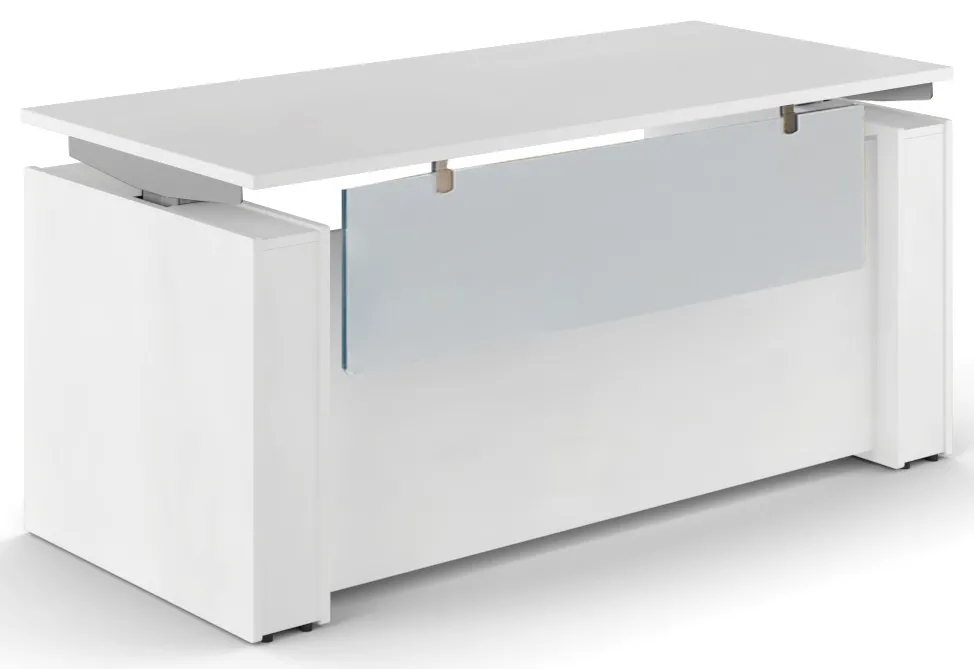 Standing Desk with Acrylic Modesty Panel