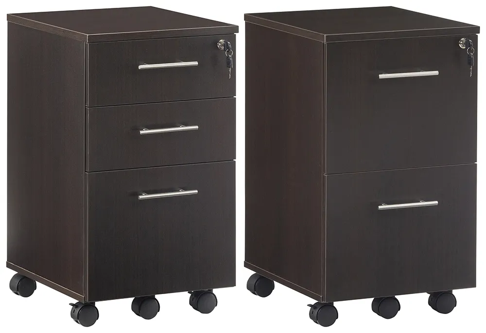 Pair of 2 & 3 Drawer Mobile Pedestals