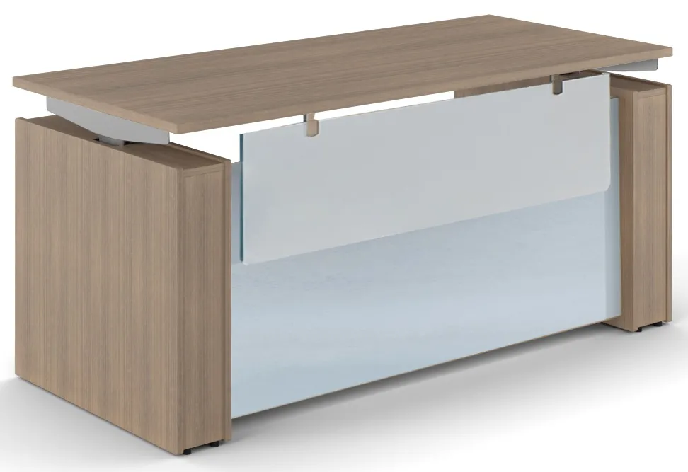 fullsize sit stand desk with modesty panel 1