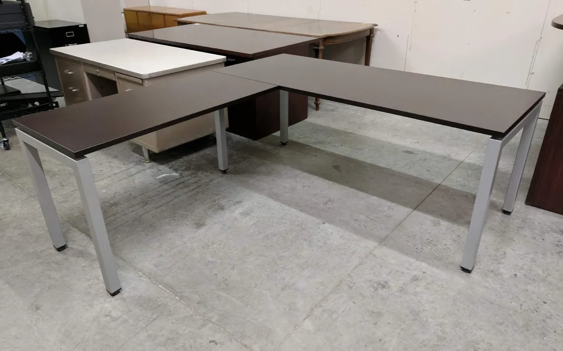 Espresso Laminate L-Shape Desk