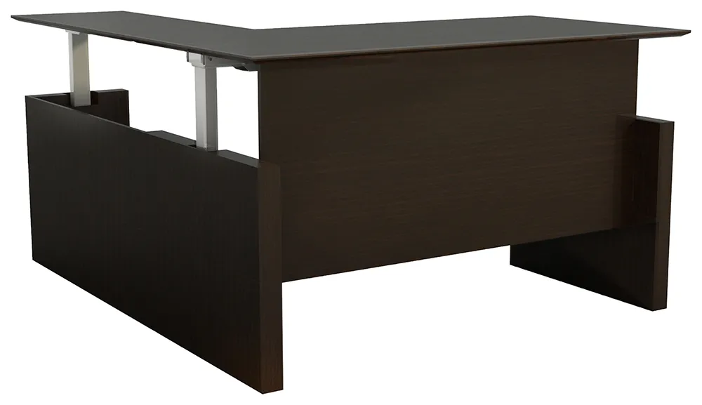 L Shaped Height Adjustable Desk