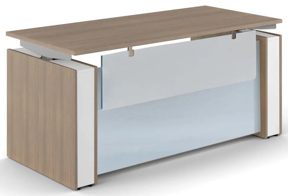 fullsize sit stand desk with modesty panel 1