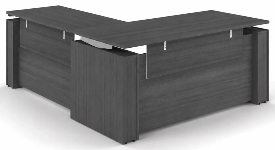 fullsize l standing desk with laminate modesty panels 1