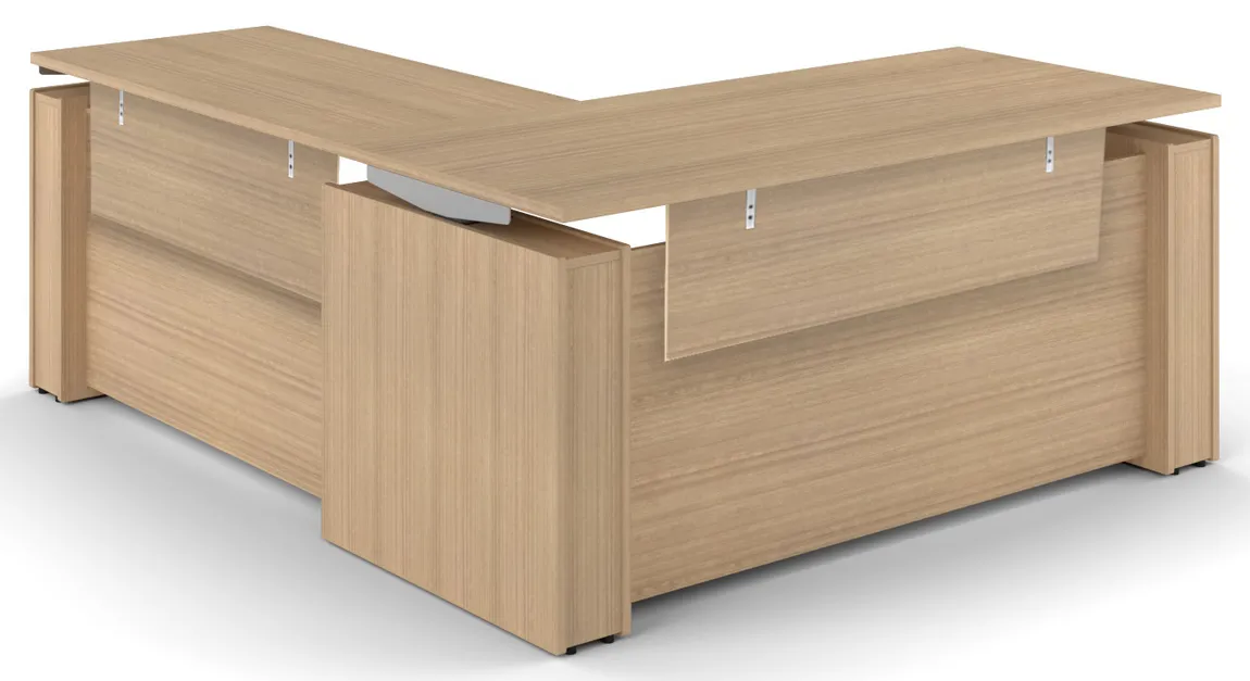fullsize l standing desk with laminate modesty panels 1