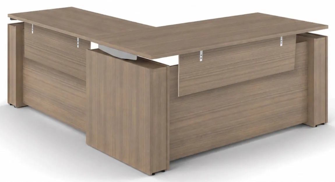 fullsize l standing desk with laminate modesty panels 1