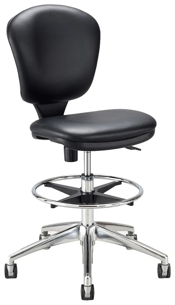 fullsize armless vinyl drafting chair 1
