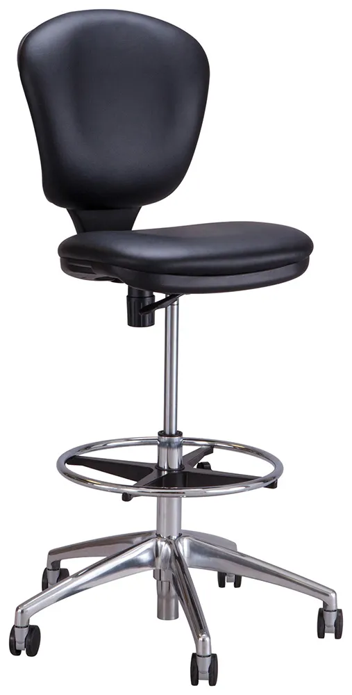 small armless vinyl drafting chair 2