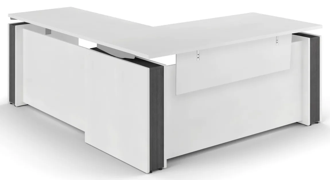 fullsize sit stand l desk with modesty panel 1