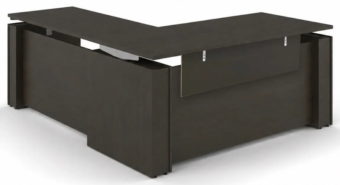 Standing L Desk with Modesty Panel