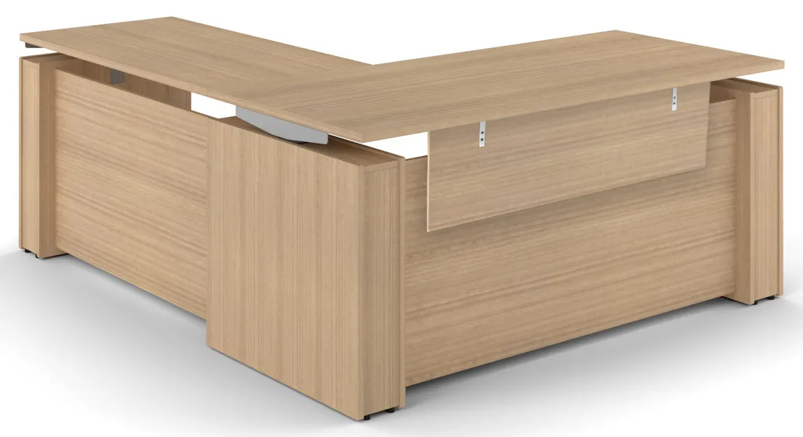 Standing L Desk with Modesty Panel