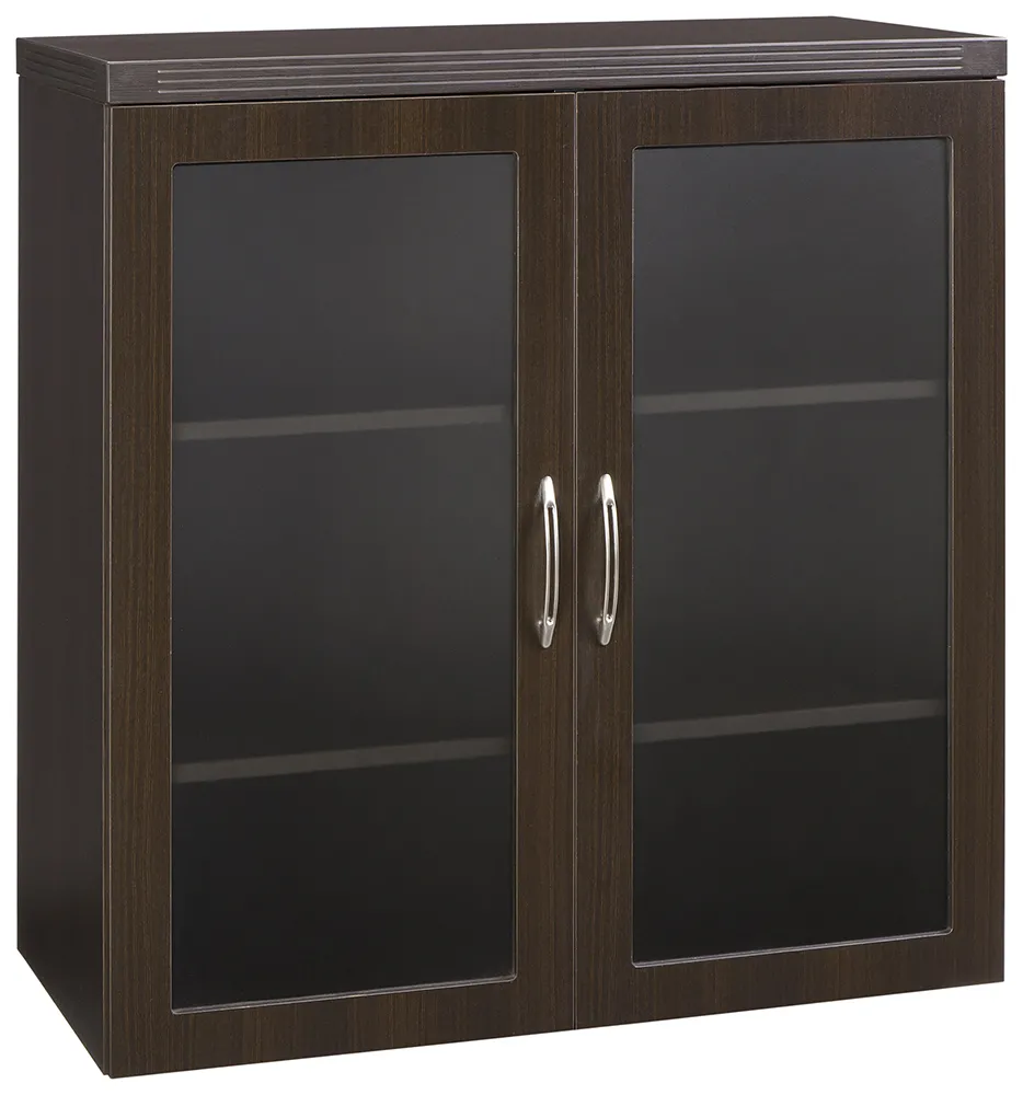 Storage Cabinet with Glass Doors