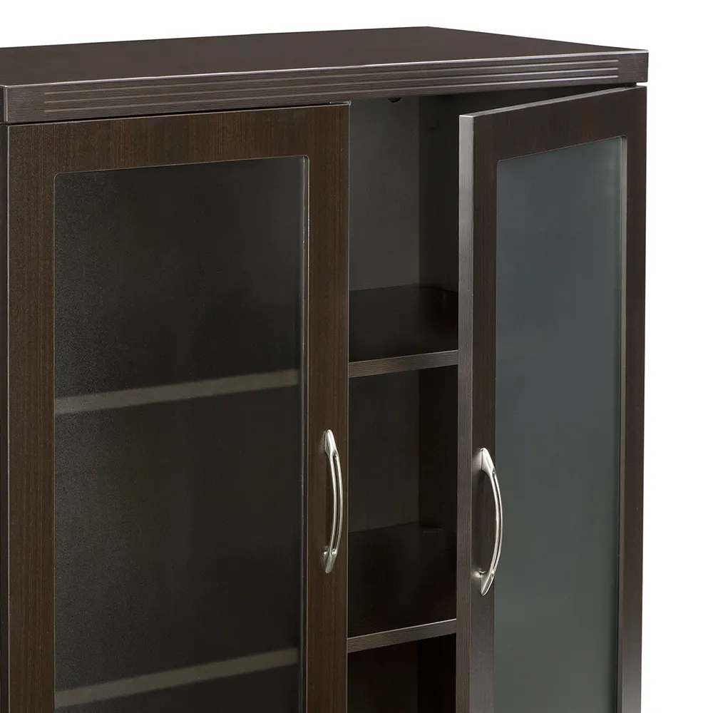 Storage Cabinet with Glass Doors