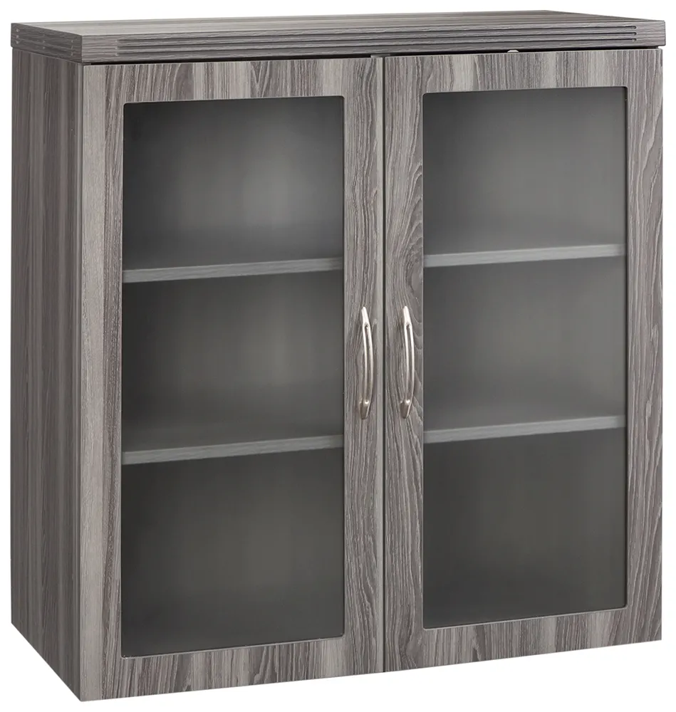 Storage Cabinet with Glass Doors