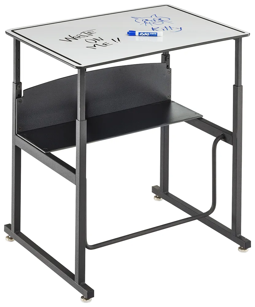 Height Adjustable School Desk with Dry Erase Top
