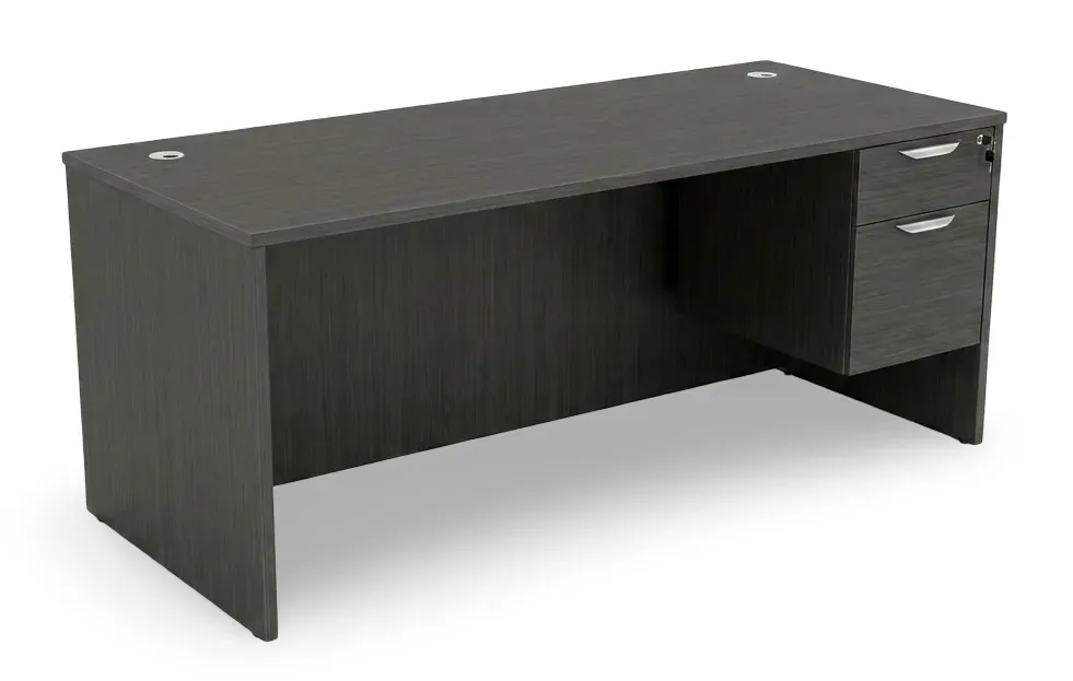 fullsize rectangular desk with drawers 1