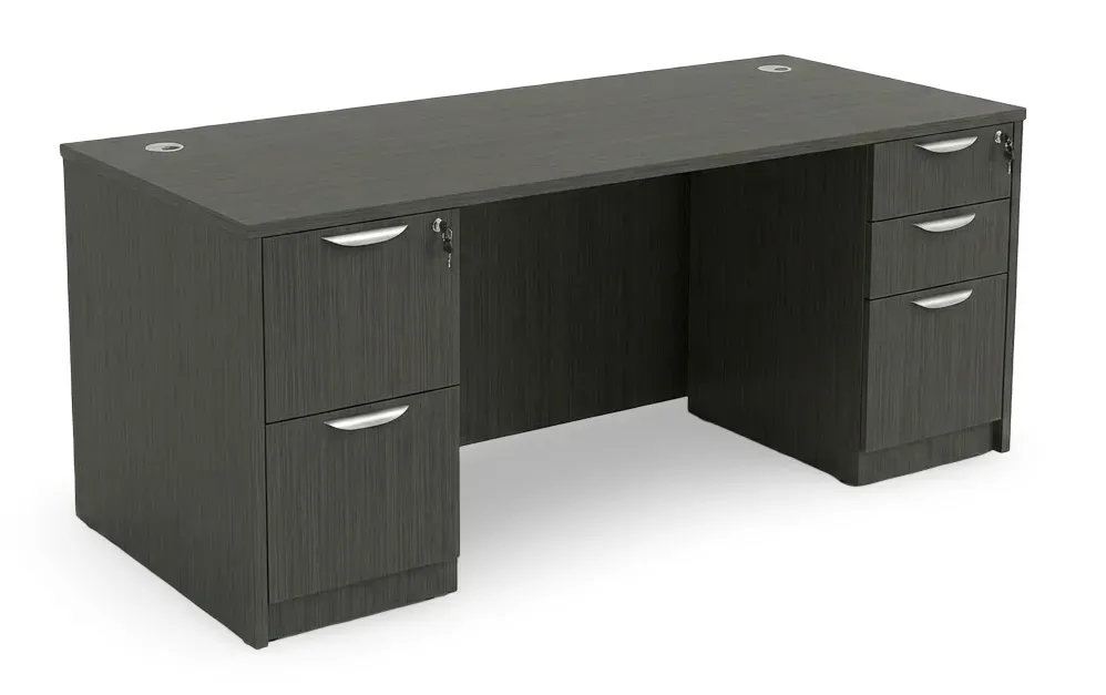 fullsize office desk with drawers 1