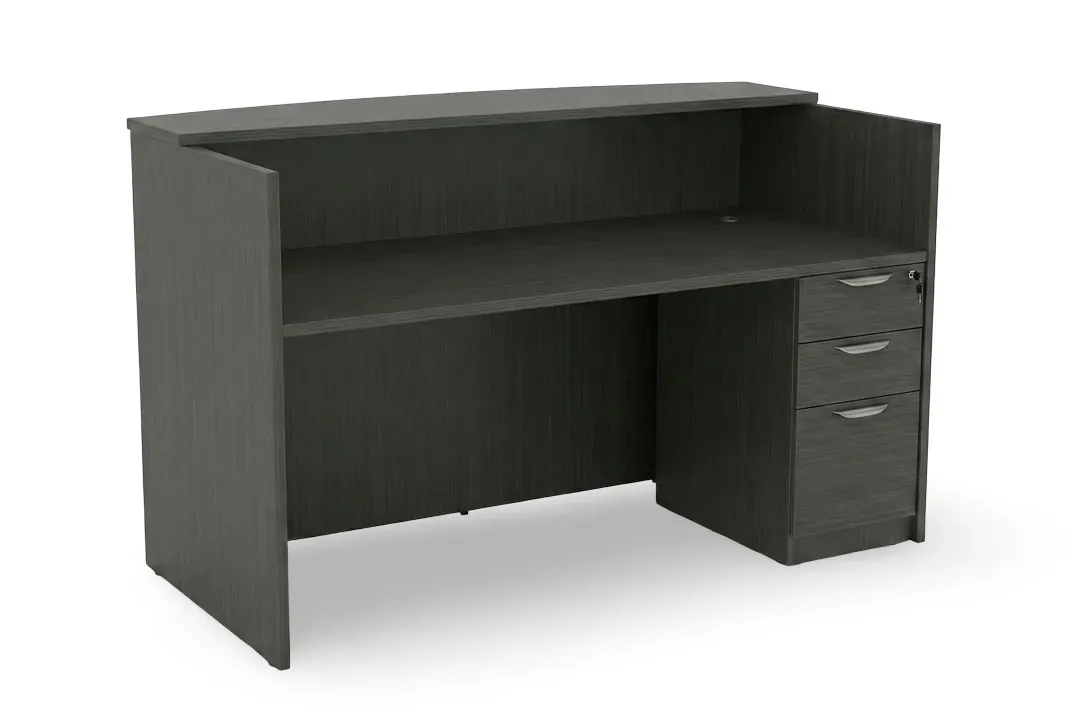 fullsize contemporary reception desk with drawers 1