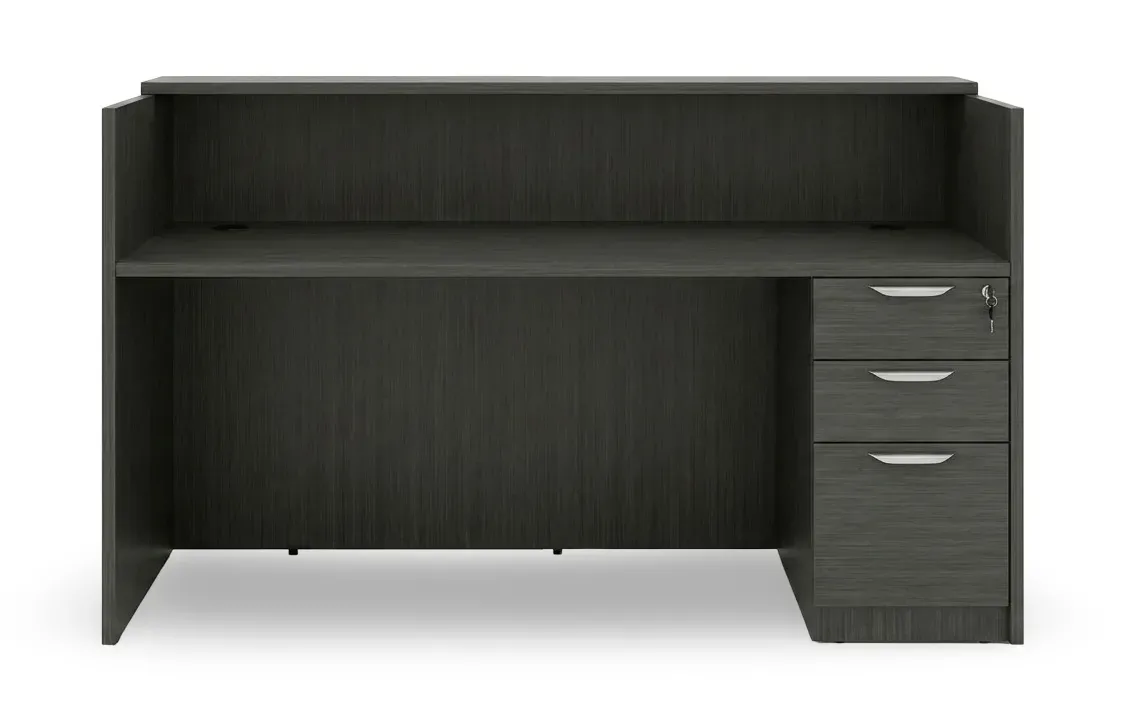 small contemporary reception desk with drawers 3