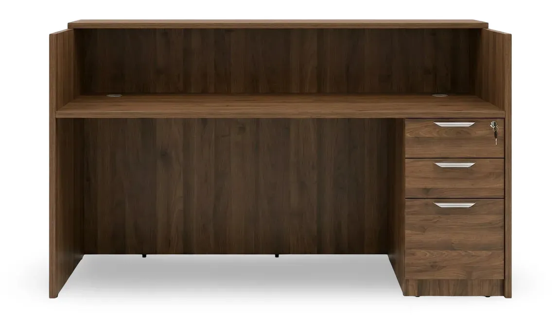 small front reception desk with drawers 3