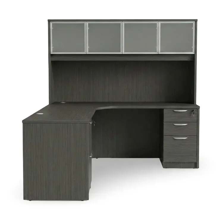 L Shaped Desk with Hutch
