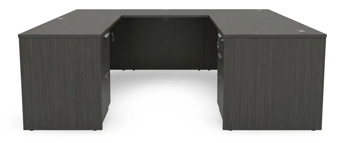 U Shaped Desk with Drawers