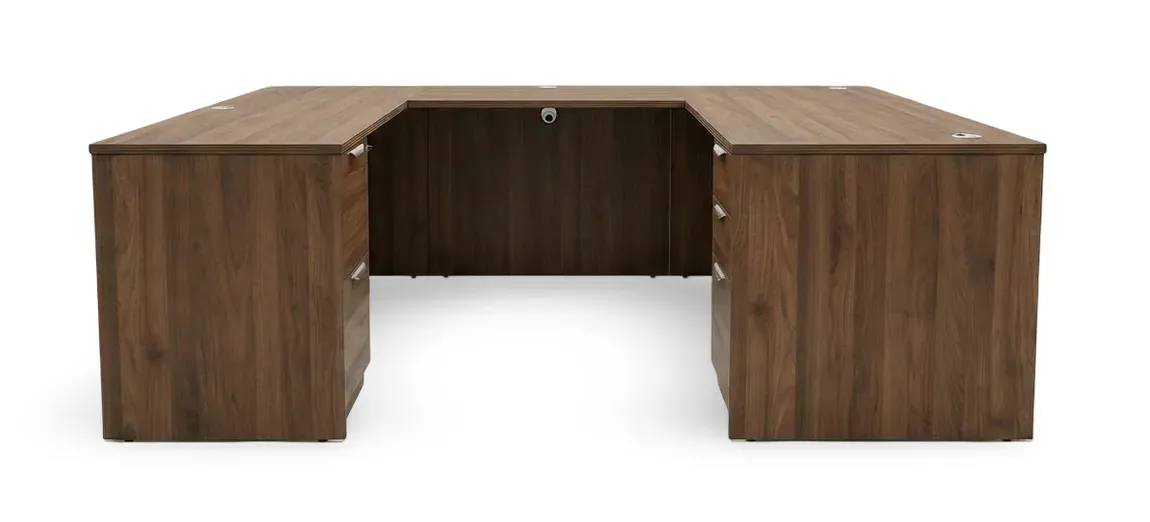 U Shaped Desk with Drawers