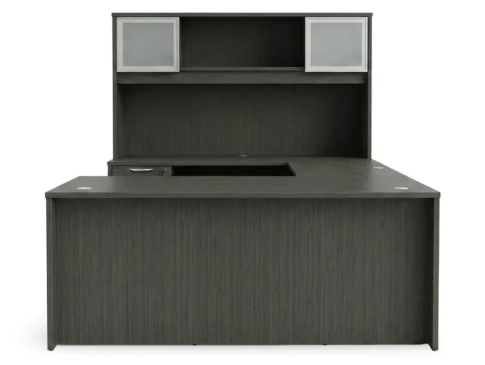 U Shaped Desk with Hutch