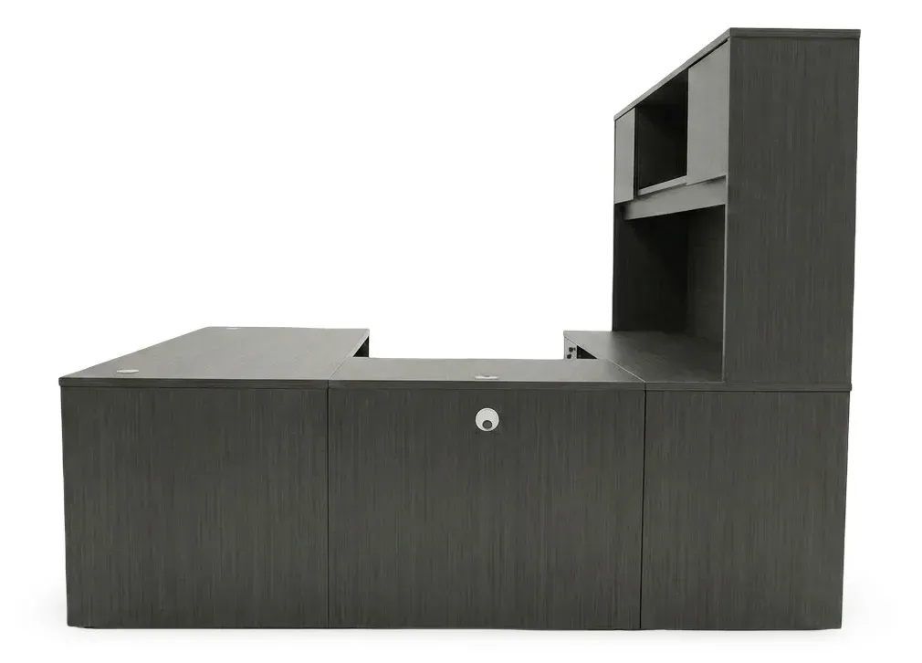 U Shaped Desk with Hutch