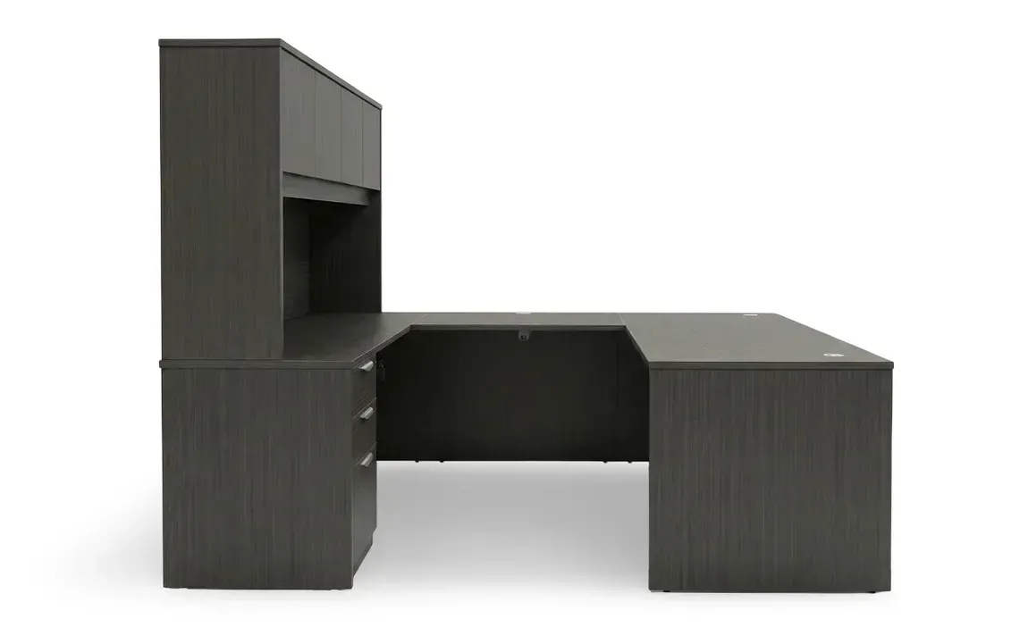 U Shaped Desk with Hutch