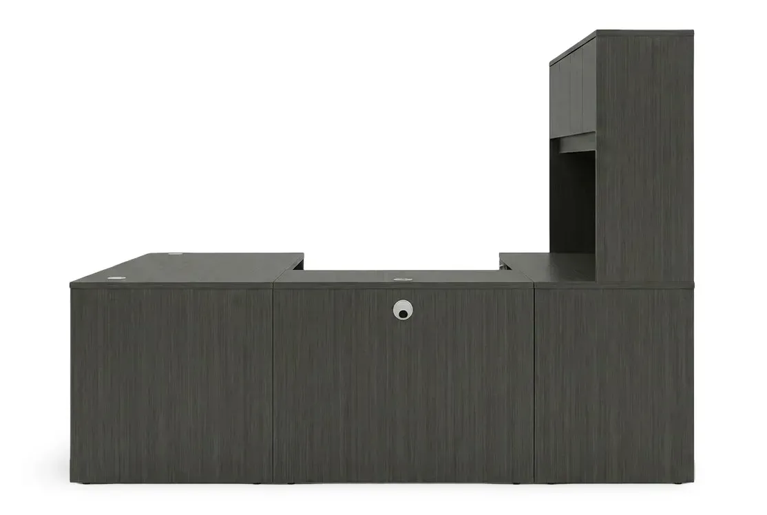 U Shaped Desk with Hutch