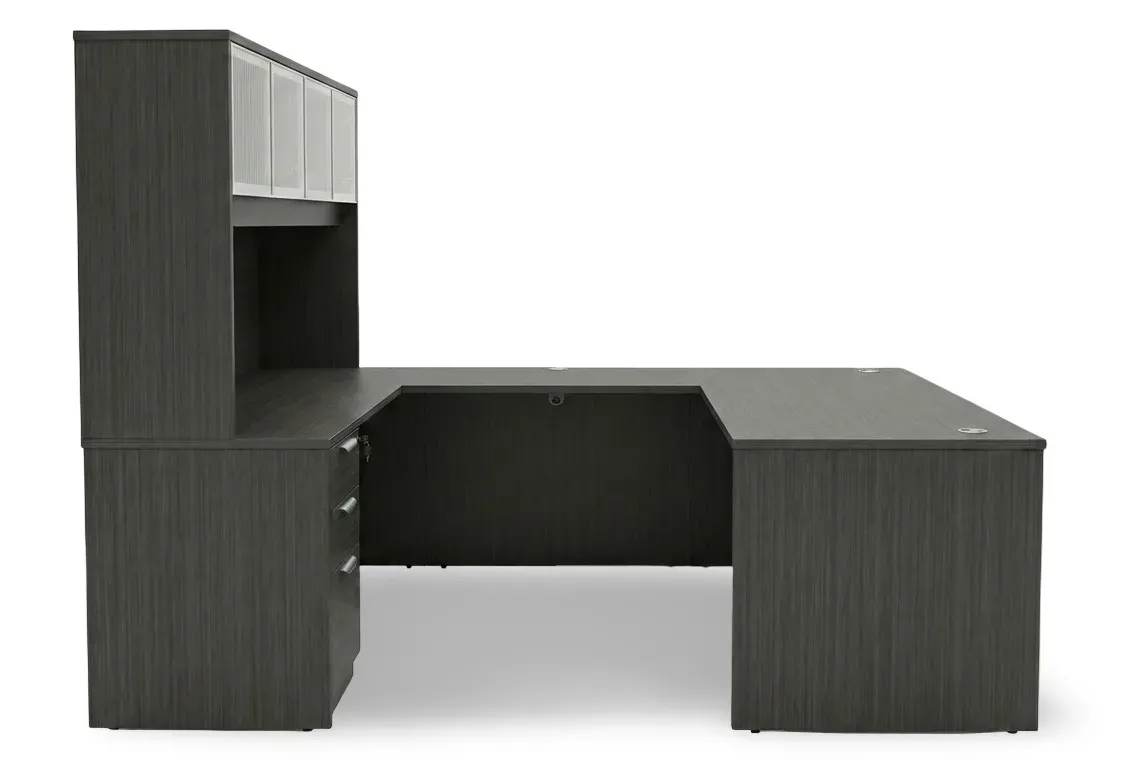 U Shaped Desk with Hutch