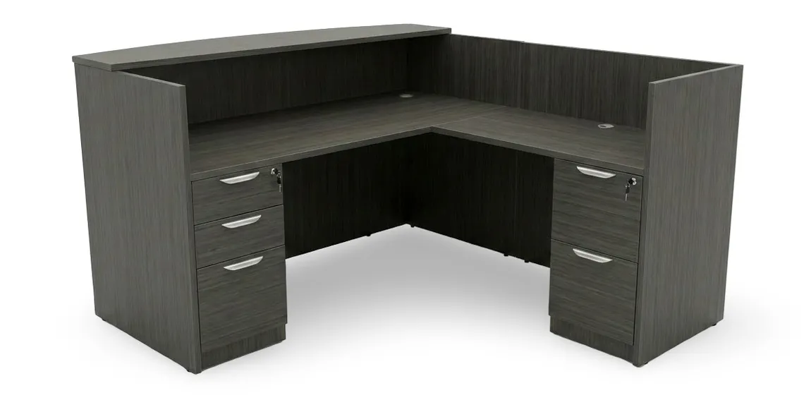 fullsize l shaped reception desk with drawers 1
