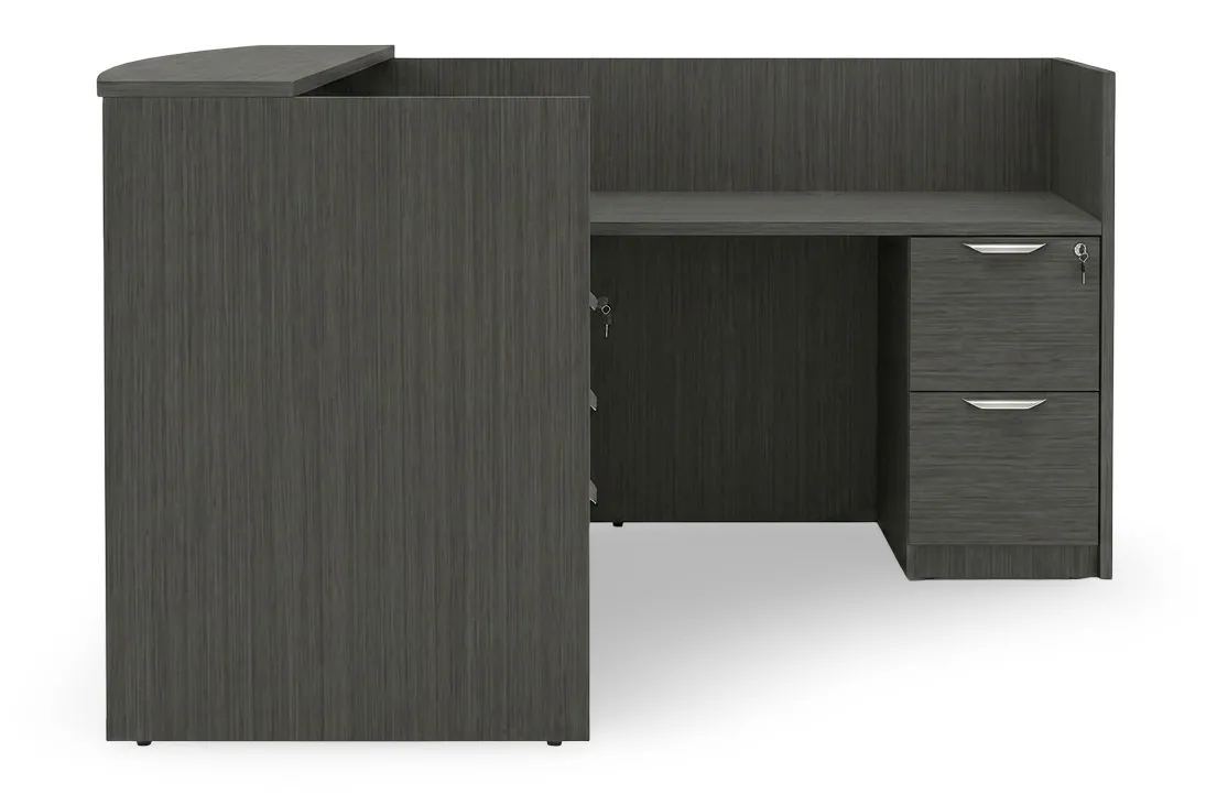 small l shaped reception desk with drawers 3