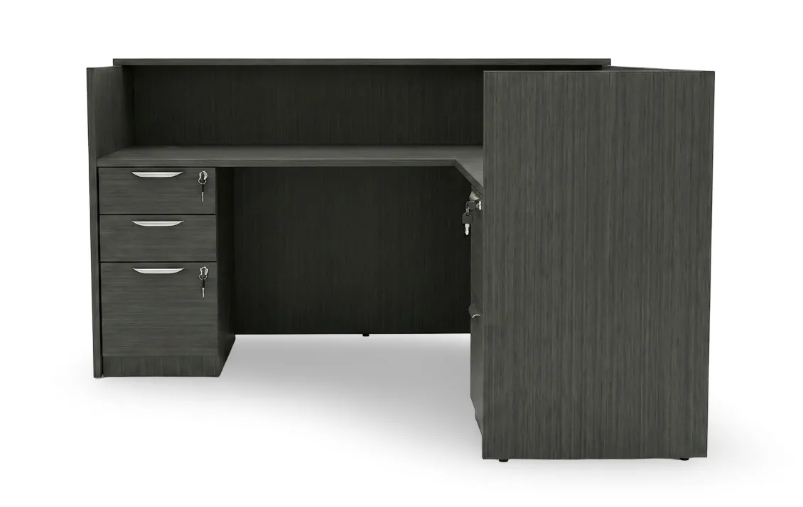 small l shaped reception desk with drawers 4