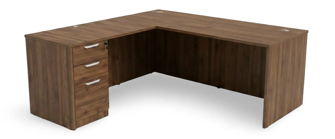 fullsize l shaped desk with drawers 1