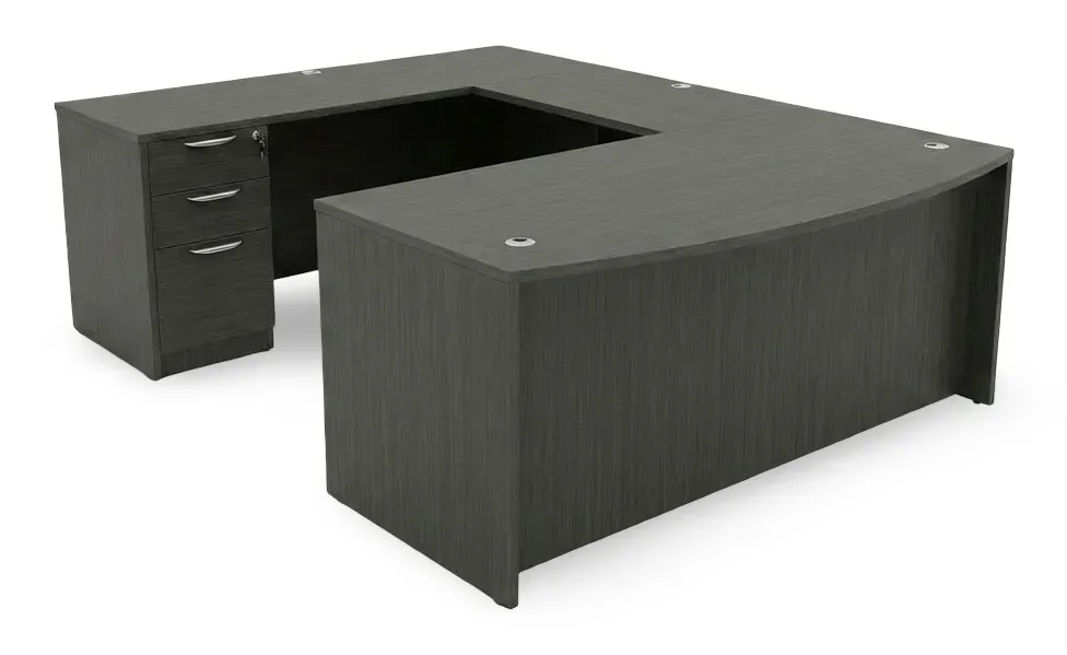 fullsize bow front u shape desk 1