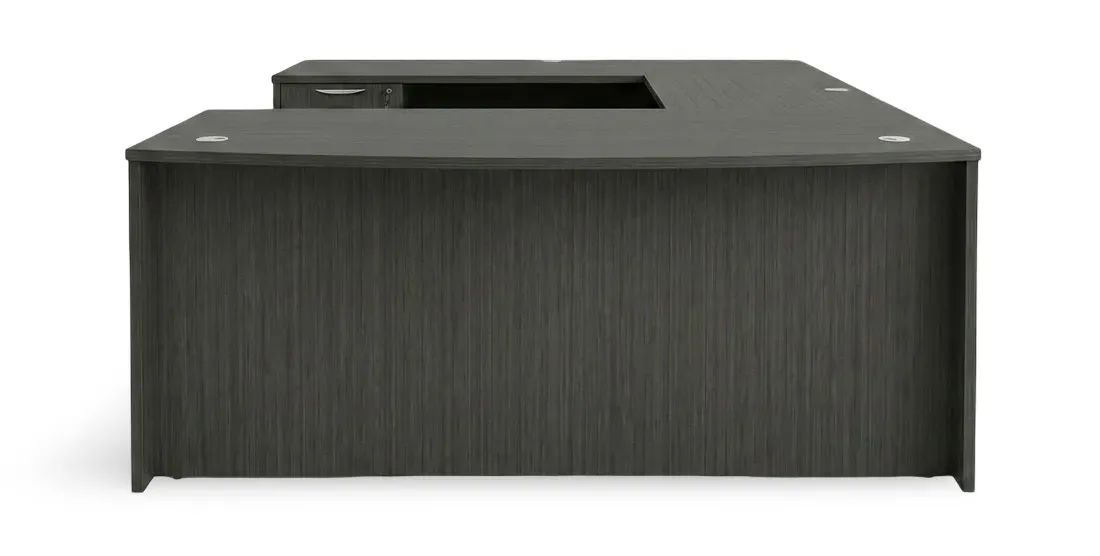 small bow front u shape desk 4