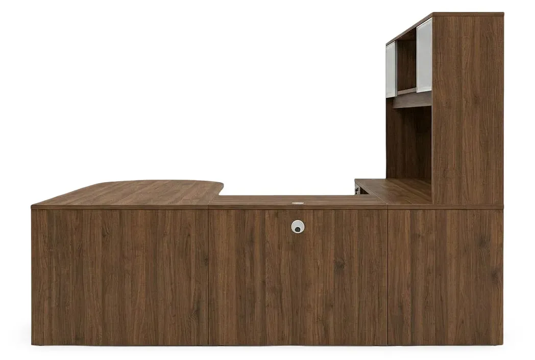 small u shaped peninsula desk with hutch 3