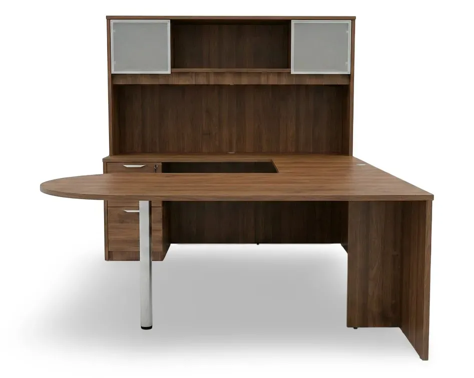 small u shaped peninsula desk with hutch 4