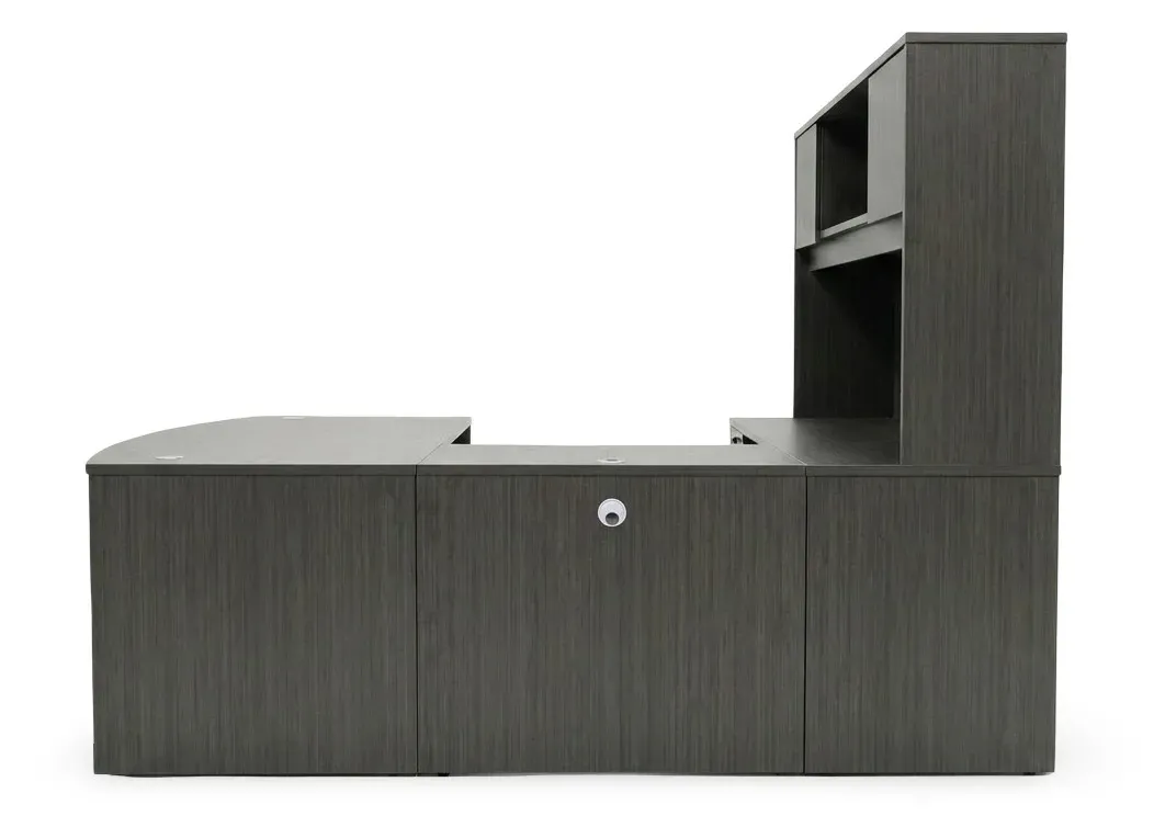 Bow Front U Shape Desk with Hutch